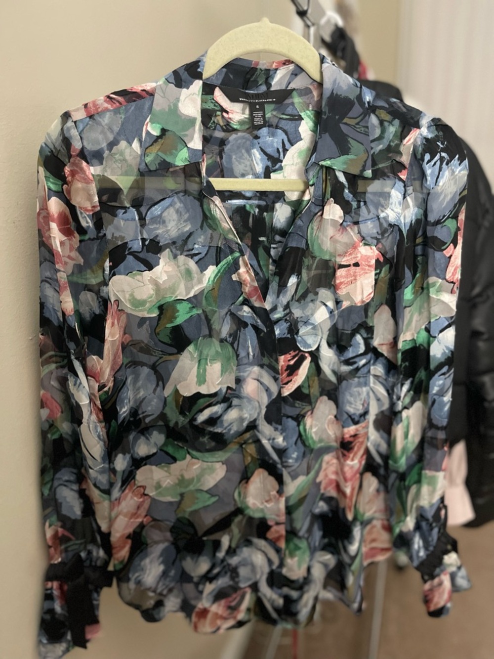 WHBM- Floral Button-Down Shirt